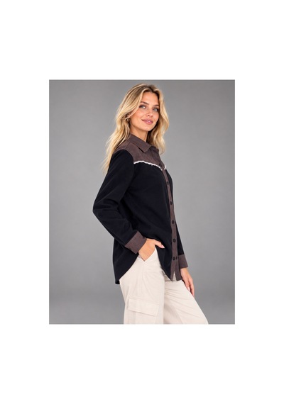 Duygu Altıntaş Kadın Siyah Kahve Garnili Çıtçıtlı Oversize Gömlek Western Tarz Uzun Kollu Şık Gömlek Siyah - 932399763 Siyah - 932399763 Siyah Duygu Altıntaş Kadın Siyah Kahve Garnili Çıtçıtlı Oversize Gömlek Western Tarz Uzun Kollu Şık Gömlek Siyah - 932399763 Siyah - 932399763 Siyah