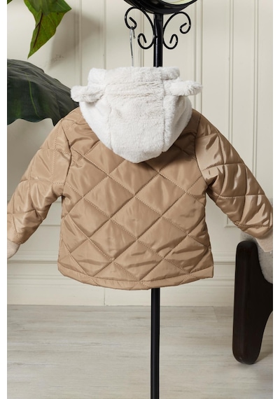 Benittokids Erkek Bebek Çocuk Kulaklı Kapüşonlu Mont 51323 Bej
