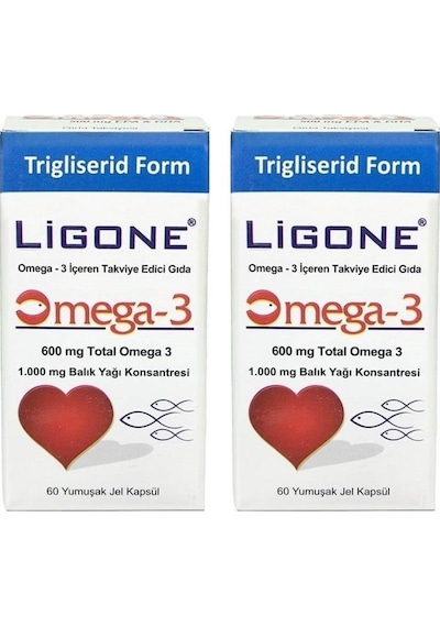 Ligone Omega 3 600 Mg 60 Yumuşak Kapsül 2 Adet