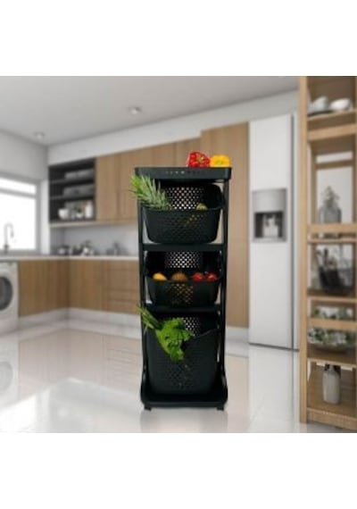 Üç Katlı Organizer Sepet - Sebzelik COSTP750G
