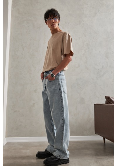 Erkek Ekstra Baggy Jean Pantolon İndigo
