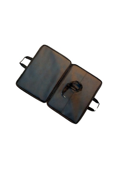Askılı, Fermuarlı 35x50 Resim Çantası Su Geçirmez Ketenli Kumaş 35x50 Proje Çantası Mavi