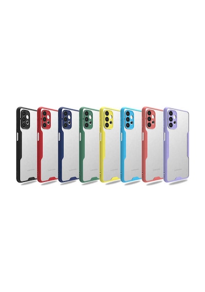 Samsung Galaxy Uyumlu A32 Kapak Colorful Kamera Korumalı Silikon Kılıf