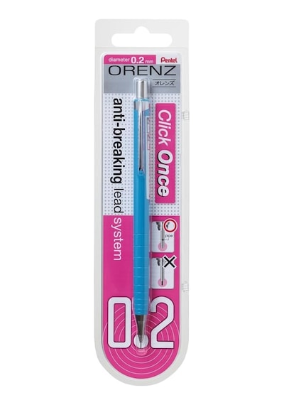 Orenz Uç Korumalı Teknik Çizim Ve Yazı İçin Mekanik Kurşun Kalem, 0.2 Mm, Açık Mavi Genel