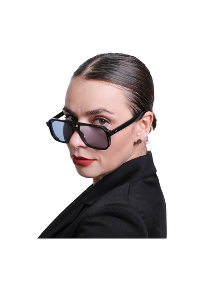 Görüşbaz Pilook Unisex Güneş Gözlüğü Uv400 Koruma Retro Model Gülen Gözler Serisi Siyah
