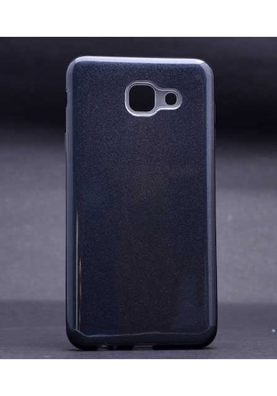 Galaxy Uyumlu J7 Max Kılıf Shining Simli Silikon Kılıf Siyah