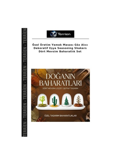 Özel Üretim Yemek Masası Göz Alıcı Dekoratif Eşya Seasoning Shakers Dört Mevsim Baharatlık Set Çok Renkli