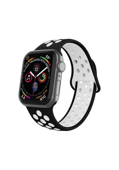 Apple Uyumlu  Watch 8 45 MM için Delikli Silikon Kordon Kayış - KY41