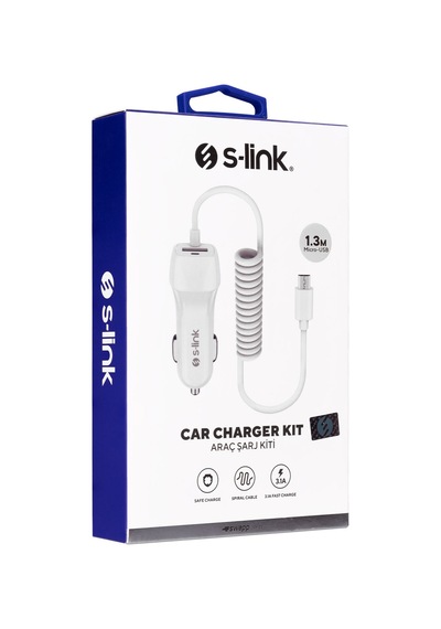S-link Swapp Sw-c535 1 Usb + Micro Usb 12-24v 3.1a Kablolu Araç Şarj Cihazı