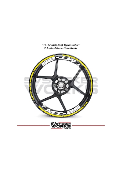 Yamaha Mt-25 Jant Sticker Dış Ve İç Set Sticker Jant Şeridi Sarı