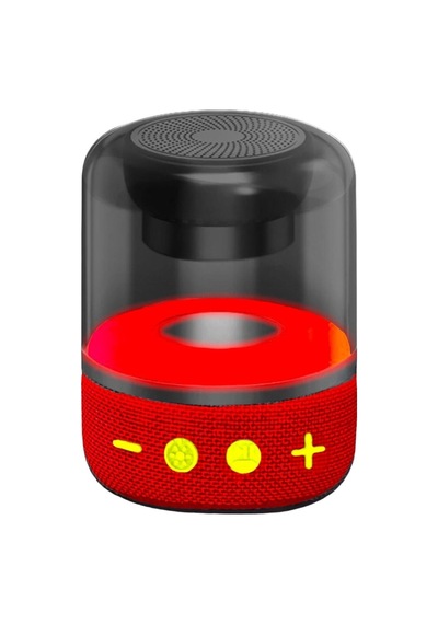 Işıklı Bluetooth Hoparlör Ses Bombası Yüksek Ses Yeni Nesil 2023 Version Kırmızı