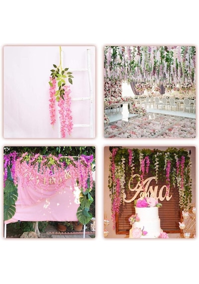 Nettenevime Yapay Çiçek Sarkan 3 Dallı Akasya 90cm Pembe Diğer