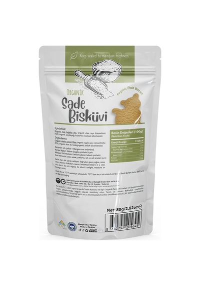 OG natural Organik Sade Bisküvi 80 G
