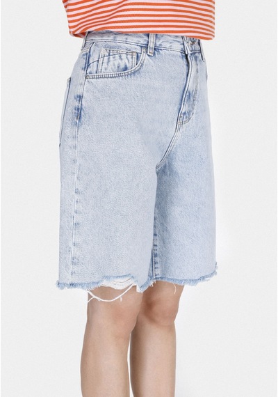 Colin's Colins Regular Fit Yüksel Bel Düz Kadın Mavi Jean Şort Cl1074975 Q1.v1 Dn03613 Denim