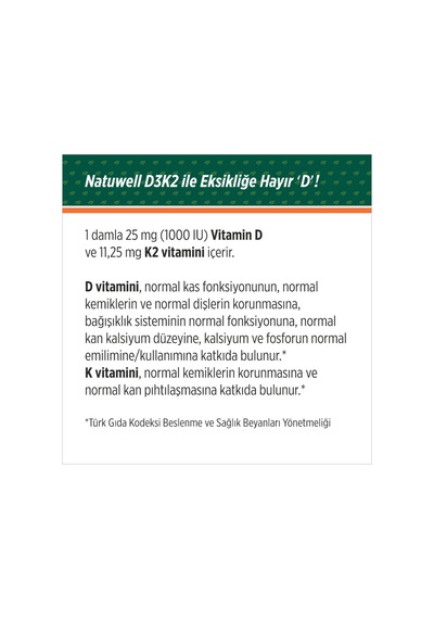 Vitamin D3k2 Damla 20 Ml Ve Immun + Aronia 60 Tablet