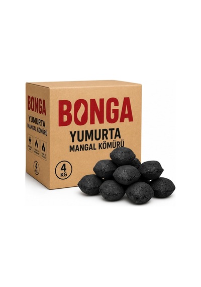 Briket Yumurta Kömür - 4 Kg Sıkıştırılmış%100 Doğal Uzun Süre Yanan En İyi Barbekü Mangal Kömürü