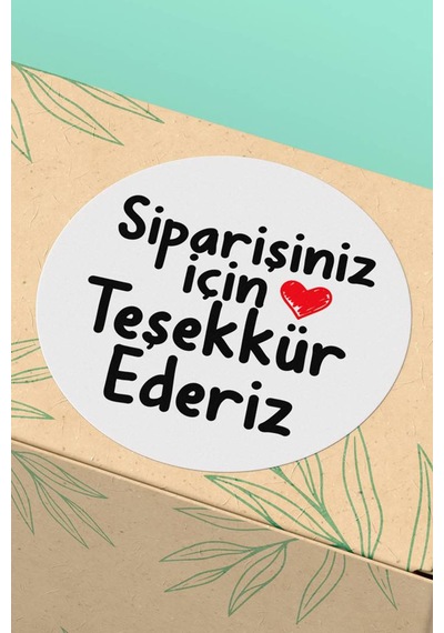 Siparişiniz İçin Teşekkür Ederiz Sticker 3x3cm St2365 Çok Renkli
