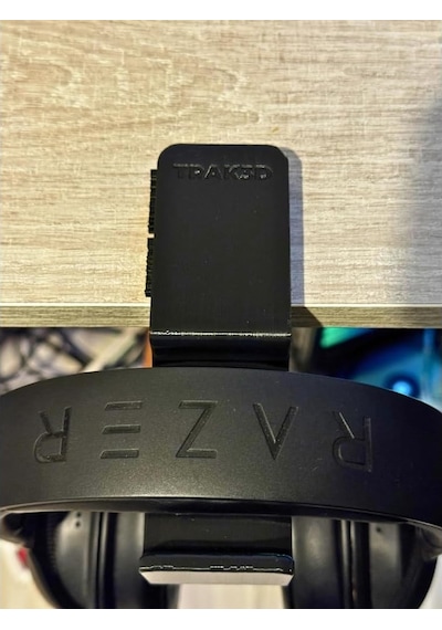 Siyah Premium Asılabilir Kulaklık Standı-kalın Masalar İçin İdeal, Sağlam Kaydırmaz Keçeli, Ergonomik Masaüstü Askı, Shadow Edition Long
