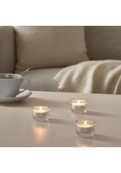 Tealight Tutucu Şeffaf Cam 3 5 Cm Çok Renkli
