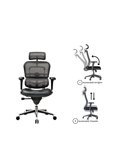 Casella Enjoy Fileli Yönetici Koltuğu Ofi S Koltuğu Ergonomik, Şık Ve Fonksiyonel Siyah