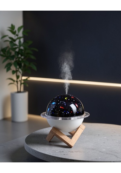 Mini Masaüstü Nemlendirici 1 Litre Aroma Ve Projektör Işıklı