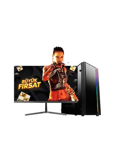 Ramtech Astral KX50-M i5-12400F 16 GB 480 GB SSD 2 GB R5230 24" Dos Masaüstü Bilgisayar