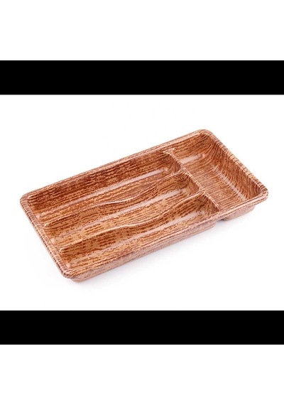 Pratik 4 Bölmeli Çekmece İçi Kaşıklık 36x20cm Ahşap Renk Diğer