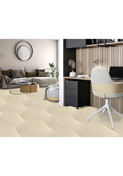 Tink Kendinden Yapışkanlı Beyaz Huş Desenli Pvc Parke 25x80 Cm/5 Adet