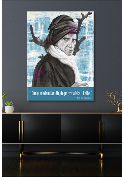 Saidi Nursi Risalei Nur Sözler Islami Dini Hat Kanvas Tablo