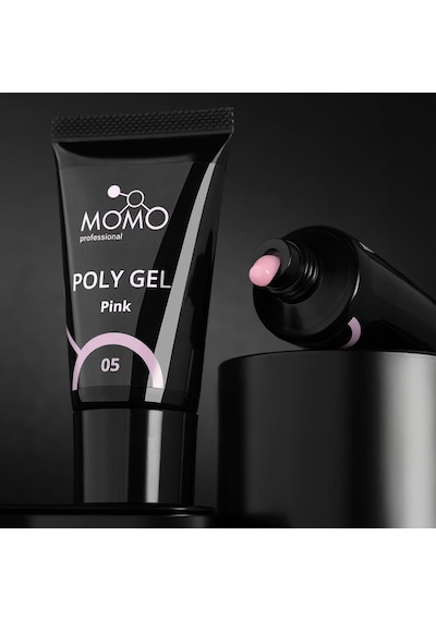 Momo Professional Protez Tırnak İçin Poly Gel Poli Jel No.05 Pembe 30 Gr