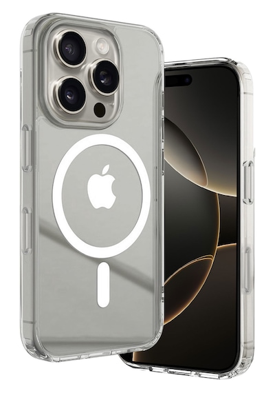 Apple iPhone 16 Pro Uyumlu Magsafe Kablosuz Şarj Özellikli Şeffaf Kılıf