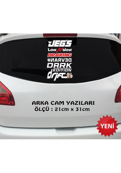 darf drift yazı seti arka cam sticker yazı oto sticker