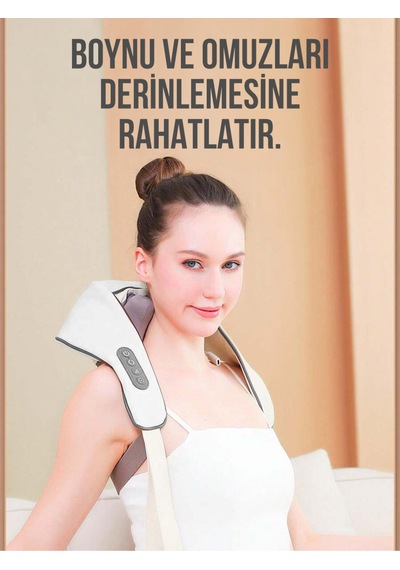 Mdsgroup Ovmalı Isıtmalı Yoğurmalı Boyun Sırt Bel Masaj Cihazı Akupunktur Etkili 4d Masaj Şarjlı Çok Renkli