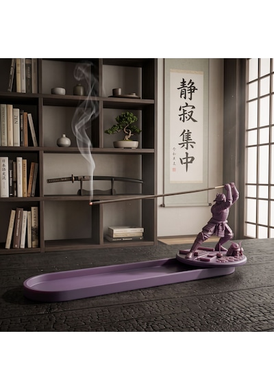 Samurai Spirit Çubuk Tütsülük Mor TÜTSÜ HEDİYELİ