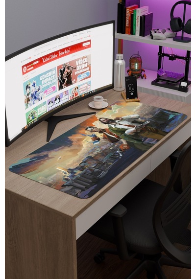 Disco Elysium Kaymaz Dikişli Kauçuk Oyuncu Mousepad V1 - 90x40 Xxl Gaming Mouse Pad Fare Altlığı