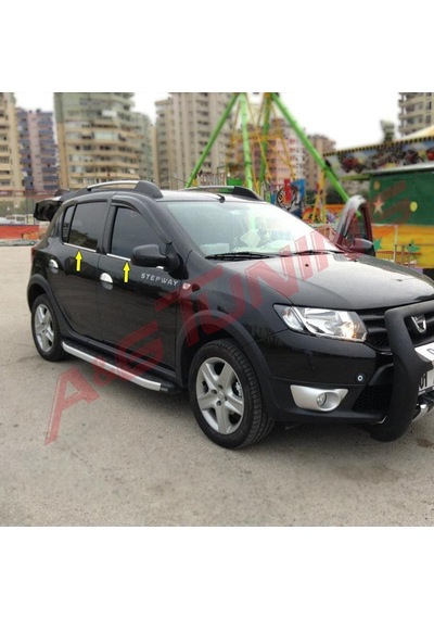 Dacia Sandero Krom Cam Çıtası 2013-2020 Arası 4Prç Paslanmaz Çeli N11.4079