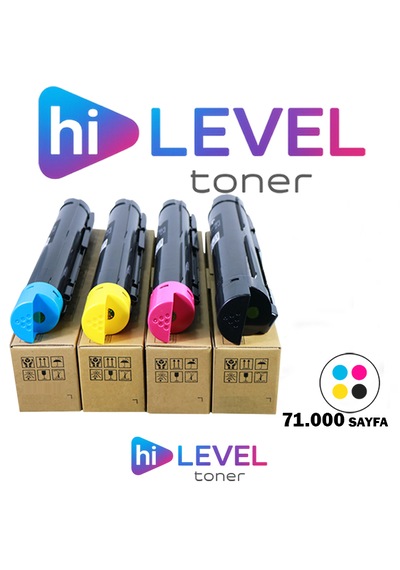 Ht-7125-set, Hilevel Toner,xerox Workcentre 7120 71k 4 Renk Cmyk Muadil Toner
