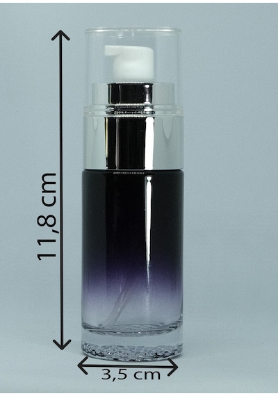 Losyon Ve Krem Şişesi 40 ML 2 Adet Siyah Gri Kapaklı Boş Şişe
