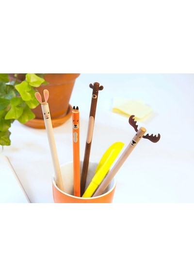 Kikkerland Wooden Ahşap Orman Kalem Seti Çok Renkli