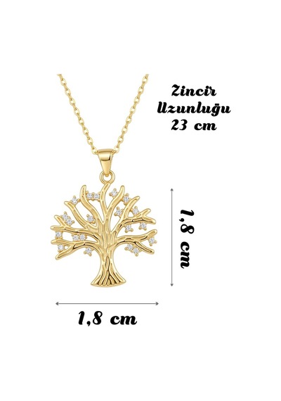 925 Ayar Gümüş Hayat Ağacı Zirkon Taşlı Kadın Kolye - Anlamlı Şık Takı Gold & Silver Seçenekli Altın - 910266854 Altın 925 Ayar Gümüş Hayat Ağacı Zirkon Taşlı Kadın Kolye - Anlamlı Şık Takı Gold & Silver Seçenekli Altın - 910266854 Altın