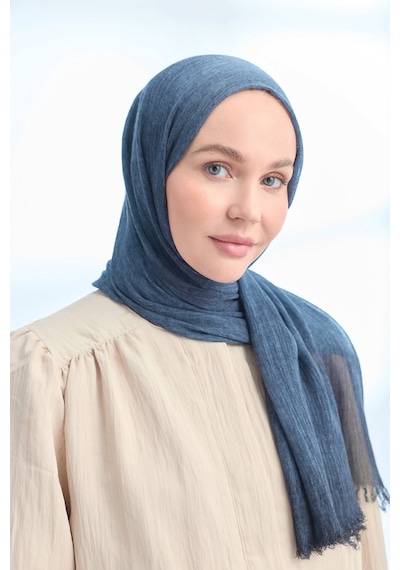 Armanda Organic Touch Viskoz Şal- 3601 Koyu İndigo