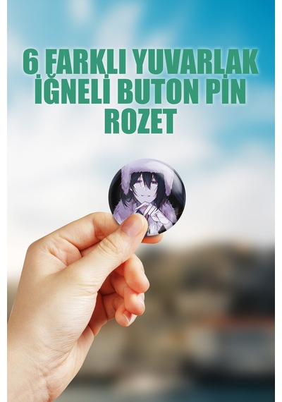 Fyodor Dostoevsky Bungou Stray Dogs Çanta Süsü Rozet İğneli Buton Rozet Seti 6 Adet Altılı
