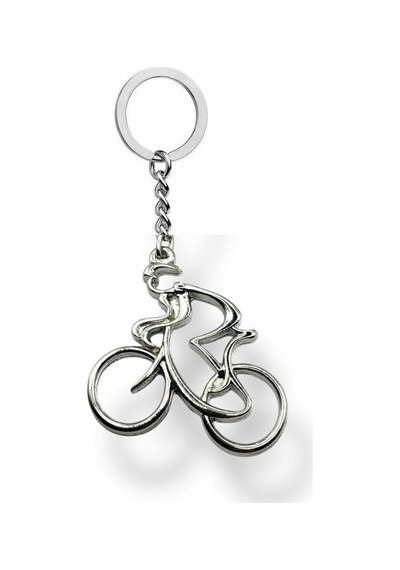 Bisiklet Figürlü Unisex Metal Anahtarlık Spor Ve Özgürlük Temalı Aksesuar