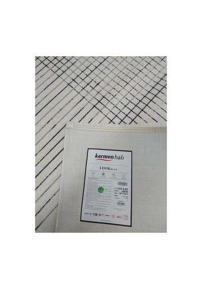 Black Serisi 200x290 6m2 Akrilik Dokuma Halı Siyah1
