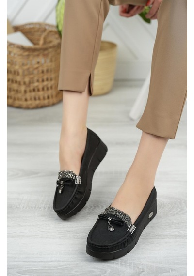 Nesil Shoes Nstar 400 Siyah Kot Anatomik Günlük Kadın Ayakkabı-siyah Kot Siyah