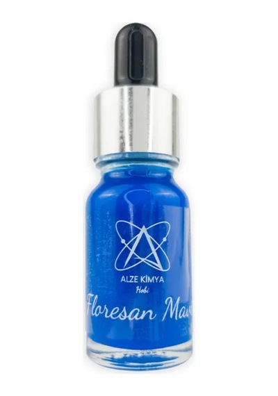 Floresan Mavi Parlak Sıvı Mum Boyası 10 Ml