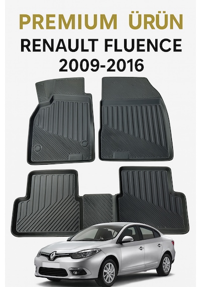 Renault Fluence 2009-2016 Uyumlu 3d Oto Paspas Premium