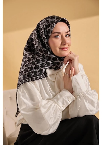 Silk Home Twill İpek Eşarp - 11521-21 Siyah