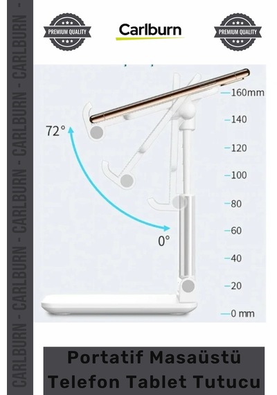 Telefontutucu Ayarlanabilir Katlanabilir Ergonomik Şarj Uyumlu Portatif Masaüstü Telefon Tablet Tut