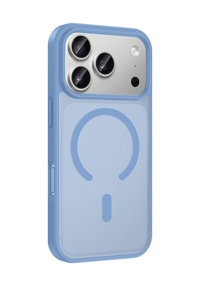 Maks Technology Apple Uyumlu iPhone 18 Pro Kılıf M-safe Şarj Özellikli Mkst Babet Kapak - Açık Mavi